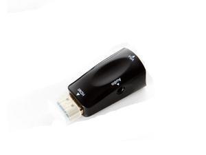 FULL 1080P HDMI to VGA and 3.5mm audio adapter For Laptop PC Projector HDTV PS3 Xbox STB Blu-ray DVD--black FULL 1080P HDMI to VGA and 3.5mm audio adapter For Laptop PC Projector HDTV PS3 Xbox STB Blu-ray DVD--black