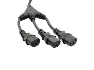 IEC 320 Single C14 Male to 3X C13 Female 5-15R Short Power  Splitter Adapter Cable Cord 30cm/1ft