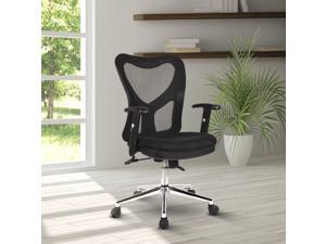 Gaming Chair Ergonomic High Back Mesh Office Chair With Chrome Swivel Base, Breathable Mesh Back Support,a Contoured Mesh Fabric Seat Cushion, and Height-adjustable Padded Armrests,Black Gaming Chair Ergonomic High Back Mesh Office Chair With Chrome Swivel Base, Breathable Mesh Back Support,a Contoured Mesh Fabric Seat Cushion, and Height-adjustable Padded Armrests,Black