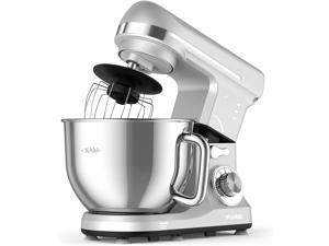 FIMEI Stand Mixer, 5.5 Qt Food Mixer, 6-Speed Tilt-Head Kitchen Mixer (Dough Hook and Beater with Ceramic Glaze, Whisk), Lower Noise, Anti-Slip (Silver) FIMEI Stand Mixer, 5.5 Qt Food Mixer, 6-Speed Tilt-Head Kitchen Mixer (Dough Hook and Beater with Ceramic Glaze, Whisk), Lower Noise, Anti-Slip (Silver)
