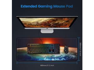Large Gaming Mouse Pad, EFOBO Long Desk Mouse Pad (31.5"x11.8"), XL Computer Keyboard Mouse Mat with Durable Stitched Edge, Personalized Design Gamer Mousepad for Laptop Home&Office- Sunrise