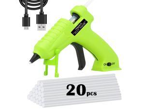 Cordless Hot Glue Gun, EFOBO USB Rechargeable Anti-Drip Portable Mini Melt Glue Gun Kit with 20pcs Glue Sticks for DIY Crafts, School Projects and Fast Home Repairs(Green) Cordless Hot Glue Gun, EFOBO USB Rechargeable Anti-Drip Portable Mini Melt Glue Gun Kit with 20pcs Glue Sticks for DIY Crafts, School Projects and Fast Home Repairs(Green)