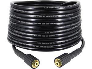 1/4 Inch 25 FT High Pressure Washer Hose Kink Resistant Replacement with M22-14mm Brass Thread, Upgrade Heavy Duty & Wear Resistance Hose, 3000 PSI