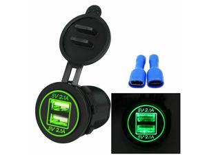 4.2A Dual USB Car Charger Socket, Auto Power Outlet Dual Charging Port Adapter with LED Light 4.2A Dual USB Car Charger Socket, Auto Power Outlet Dual Charging Port Adapter with LED Light
