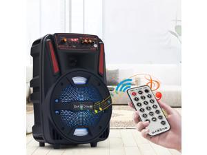 8" Portable Party Bluetooth Speaker LED USB Rechargeable Stereo Wireless 1000W