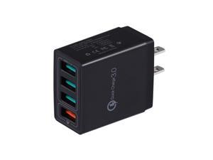 4 Port USB Hub QC 3.0 Wall Charger Power Adapter for iPhone Samsung iPad