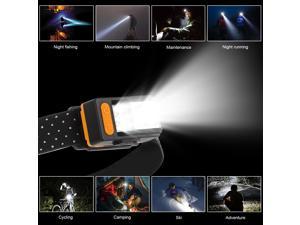 LED HeadLamp Motion Sensor USB Rechargeable Flashlight Work Headlight 7 Modes