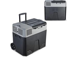 Portable Freezer Cooler AC/DC Compressor Refrigerator Trolley Fridge for Truck RV Boat Party Picnic Camping 44 Qt
