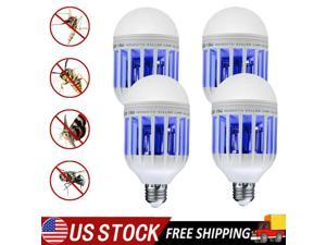 Bug Zapper Light Bulb, 2 in 1 Mosquitoes Killer Lamp Led Electronic Insect & Fly Killer 4 pack