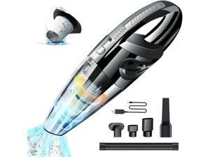 Cordless Vacuum Handheld, Car Vacuum Cleaner, Portable Hand Vacuum Powered by Li-ion Battery Rechargeable Quick Charge Tech, Mini Vacuum Cleaner with Strong Suction for Pet Hair, Home and Car Cleaning