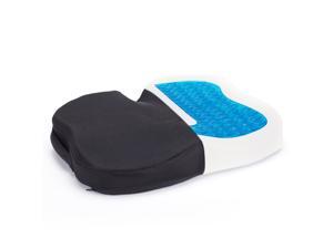 Gel Memory Foam Coccyx Orthopedic Seat Cushion, TravelEase Seat Cushion for Lower Back Pain and Sciatica Tailbone Pain Relief – Fit for Office Chair, Car Seat, Wheelchair  (Black)