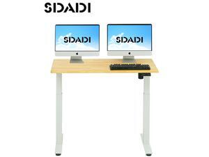 Sunchief Adjustable Standing Desk - Rubber Wood Top Electric Sit Stand Desk, Home Office Desk and Gaming desk Computer Workstation with Heavy Duty Steel Frame, White Frame/Light Grain Top Sunchief Adjustable Standing Desk - Rubber Wood Top Electric Sit Stand Desk, Home Office Desk and Gaming desk Computer Workstation with Heavy Duty Steel Frame, White Frame/Light Grain Top