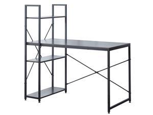 47 Inch Computer Desk With Storage Shelves, Modern Writing Desk with Bookshelf,Study Desk Writing Table for Home Office , Small gaming table(Black) 47 Inch Computer Desk With Storage Shelves, Modern Writing Desk with Bookshelf,Study Desk Writing Table for Home Office , Small gaming table(Black)