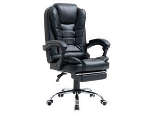 Office Chair Ergonomic Chair Massage Lumbar Support Swivel Adjustable Retractable Foot Rest,Small(Black)