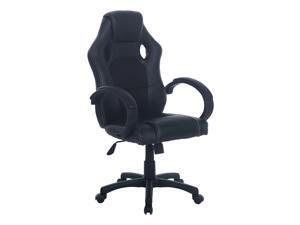 Gaming Chair High Back Ergonomic Adjustable Swiveling Headrest and Lumbar Support PC & Racing E-Sports Chair Office Chair Task Chair(Black)