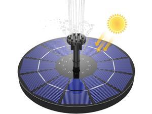 Solar Fountain Pump 3.5W 1500mAH Battery Backup Circle Solar Water Pump Floating Fountain, 6 Nozzles, for Bird Bath, Fish Tank, Pond Garden Solar Fountain Pump 3.5W 1500mAH Battery Backup Circle Solar Water Pump Floating Fountain, 6 Nozzles, for Bird Bath, Fish Tank, Pond Garden