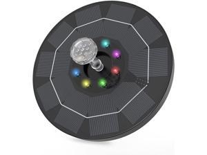 AISITIN 3W LED Light Solar Bird Bath Fountain, Built-in 1500mAh Battery Solar Fountain Pump, 6 nozzles 6 Fountain Styles, Suitable for Garden, Bird Bath, Pond, Fish Tank Solar Floating Fountain Pump AISITIN 3W LED Light Solar Bird Bath Fountain, Built-in 1500mAh Battery Solar Fountain Pump, 6 nozzles 6 Fountain Styles, Suitable for Garden, Bird Bath, Pond, Fish Tank Solar Floating Fountain Pump