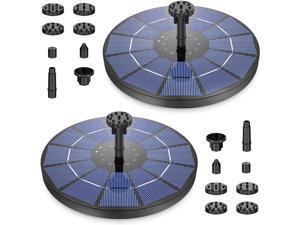 AISITIN 3.5W 2 PCS Solar Fountain Pump, Solar Water Pump Floating Fountain Built-in 1500mAh Battery, with 6 Nozzles, for Bird Bath, Fish Tank, Pond or Garden Decoration Solar Pump AISITIN 3.5W 2 PCS Solar Fountain Pump, Solar Water Pump Floating Fountain Built-in 1500mAh Battery, with 6 Nozzles, for Bird Bath, Fish Tank, Pond or Garden Decoration Solar Pump