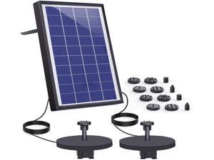 AISITIN 6.5W Solar Fountain Pump Built-in Double 1500mAh Battery Backup Solar Water Double Pump Floating Fountain with 12 Nozzles for Bird Bath Fish Tank Pond or Garden Decoration Solar Aerator Pump AISITIN 6.5W Solar Fountain Pump Built-in Double 1500mAh Battery Backup Solar Water Double Pump Floating Fountain with 12 Nozzles for Bird Bath Fish Tank Pond or Garden Decoration Solar Aerator Pump