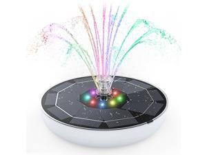 AISITIN 6.5W Solar Fountain Pump Built-in 5000mAh Battery, Solar Powered Water Fountain Pump with LED Lights and 8 Double Layer Sprayer Nozzles, Solar Bird Bath Fountain for Outdoor Pond, Garden, Pool AISITIN 6.5W Solar Fountain Pump Built-in 5000mAh Battery, Solar Powered Water Fountain Pump with LED Lights and 8 Double Layer Sprayer Nozzles, Solar Bird Bath Fountain for Outdoor Pond, Garden, Pool