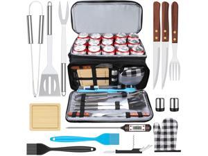 AISITIN BBQ Grill Accessories with Insulated Cooler Bag, Grill Utensils Set BBQ Grilling Accessories BBQ Tools Set, Stainless Steel Grill Set for Smoker, Camping, Kitchen Grill Tool Set for Men AISITIN BBQ Grill Accessories with Insulated Cooler Bag, Grill Utensils Set BBQ Grilling Accessories BBQ Tools Set, Stainless Steel Grill Set for Smoker, Camping, Kitchen Grill Tool Set for Men