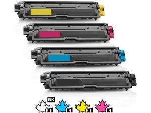 1 Set of 4 Inkfirst Compatible Toner Cartridges TN221BK TN221C TN221M TN221Y TN225 Replacement for Brother TN221 TN225