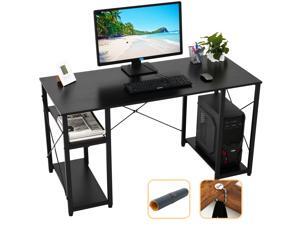 Gome Computer Desk with Shelves Storage, 55" Modern Home Office Desk for Small Spaces, Student Writing PC Desk for Teens Bedroom, Industrial Work Study Desk Wood Desk with Mouse Pad & Hanging Hook Gome Computer Desk with Shelves Storage, 55" Modern Home Office Desk for Small Spaces, Student Writing PC Desk for Teens Bedroom, Industrial Work Study Desk Wood Desk with Mouse Pad & Hanging Hook