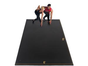 Gxmmat Extra Large Exercise Mat 6'x8'x7mm, Thick Workout Mats for Home Gym Flooring, High Density Non-Slip Durable Cardio Mat, Shoe Friendly, Great for Plyo, MMA, Jump Rope, Stretch, Fitness