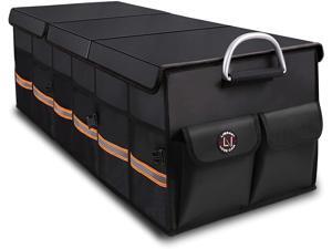 LIBZAKI Trunk Organizer Cargo Organizer Trunk Storage Waterproof Collapsible Durable Multi Compartments-(ExtraLarge,Black) LIBZAKI Trunk Organizer Cargo Organizer Trunk Storage Waterproof Collapsible Durable Multi Compartments-(ExtraLarge,Black)