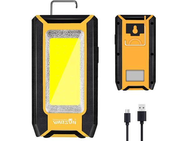 Buy WARSUN DJ60 LED Work Light 1500 Lumens Rechargeable Super Bright COB  Portable Work Flashlight for Car Repair, Camping, Hiking (Yellow-1) Online  at Low Prices in India 