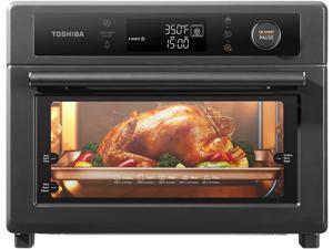 Toshiba Air Fryer Toaster Oven Combo, 13-in-1 Countertop Convection Oven, 26.4QT Large Capacity, Air Fryer, Flavor Roast, Charcoal Grey