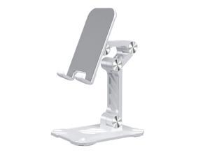 Gigbird Foldable Mobile Phone Stand [New in 2021]Angle Height Adjustable Desktop Mobile Phone Holder, compatible with Phones Tablets Nintendo Switch Kindle White
