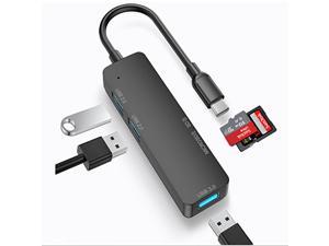 Gigbird USB C hub 5 in 1 USB 3.0 Ultra-Slim Data Hub , SD/TF Card Reader,suitable for MacBook, Mac Pro, Mac mini, iMac, XPS, laptops, USB flash drives, Mobile HDD, etc.(Black)
