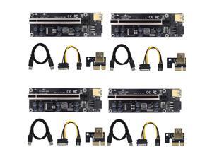 4 Packs Newest VER009S PLUS Mining Dedicated PCIe Riser Card Riser Adapter with 8 solid capacitors 16A power supply PCI Express 1X to 16X Extender Mining Rig Graphics card extension PCIE Extension 4 Packs Newest VER009S PLUS Mining Dedicated PCIe Riser Card Riser Adapter with 8 solid capacitors 16A power supply PCI Express 1X to 16X Extender Mining Rig Graphics card extension PCIE Extension