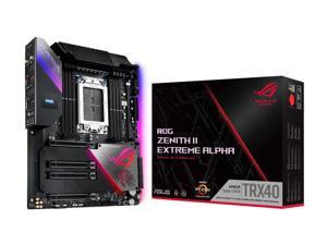 ASUS ROG Zenith II Extreme Alpha TRX40 Gaming AMD 3rd Gen Ryzen Threadripper sTRX4 EATX Motherboard with 16 Infineon Power Stages, PCIe 4.0, Wi-Fi 6 (802.11ax), 10Gbps Ethernet, 5 x M.2, 8 x SATA, USB