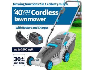 Redback 18Inch 40V Cordless Lawn Mower, Brushless Battery Lawn Mower, 5 Adjustable Heights (1"-3") & Collect or Mulch Rotary Mower with Battery and Charger