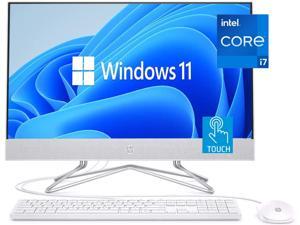 HP 2021 Newest All-in-One Desktop, 27" Full HD Touchscreen, 11th Gen Intel Core i7-1165G7 Processor, 32GB RAM, 1TB PCIe SSD + 1TB HDD, Intel Iris Xe Graphics, Windows 11 Home, Silver