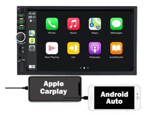 Binize Car Stereo Double Din Compatible with Carplay Android Auto 7 Inch Touch Screen Indash HD Car Radio MP5 Player with Bluetooth,Support FM,AM,Mirror/Backup Camera Input/AUX-in Port/USB Port