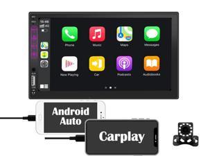 Binize Double Din Car Stereo with Apple Carplay Android Auto 7 Inch Touch Screen Bluetooth Car Radio Support FM AM Mirror Link for Android&iOS/MP5 Player/Audio Output+Backup Camera