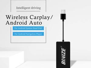 Binize Wired CarPlay Dongle Android Auto for Car Radio with Android System Version 4.4.2 and Above, Install The AutoKit App in The Car System, Dongle Connect The Car's AutoKit App to get CarPlay