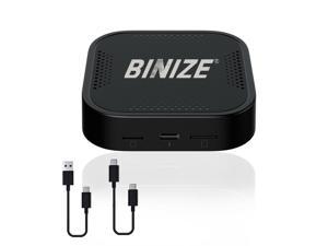 Binize Wireless CarPlay Android AUTO Multimedia Video Box 4G Cellular,4GB+64GB,8Core,Android 9.0 System,Built-in Navigation,Support SIM&TF Card Bluetooth Only Support Car with OEM Wired CarPlay
