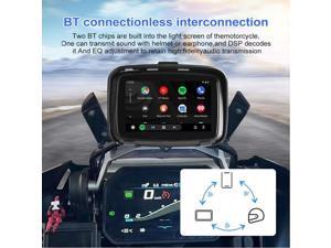 5"IPS Touch Screen Portable Motorcycle/Motorbike Navigator,Wireless CarPlay Android Auto Waterproof,Multimedia Video Player for Motorcycle
