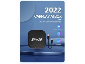 Binize Wireless Android Auto & Wireless CarPlay Ai Box Adapter Multimedia Box Spotify/Netflix/YouTube Car Video, Comes with Android 11.0 System, 4G Network/Google Play Download Apps/Built-in GPS