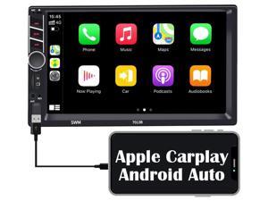 Binize 7 Inch Touchscreen Double Din Car Stereo Radio Compatible with Apple Carplay/Android Auto/MP5 Player,7“ Head Unit with Bluetooth,AM,FM,Rear View Input,Steering Wheel Control,USB/Remote