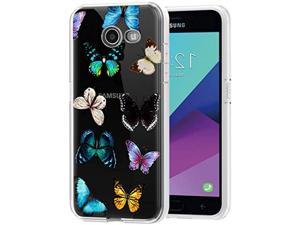 Phone Case For Galaxy J3 Prime/J3 Emerge/Express Prime2/Amp Prime 2/J3 Mission/J3 Eclipse/J3 Luna Pro,Slim Clear Floral Pattern Soft Tpu Protective Cover For Samsung Galaxy J3 2017(Butte