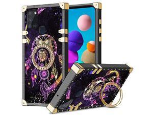 Case For Galaxy A21s, Kickstand Ring Stand Luxury Retro Square Case For Women Girls Soft Tpu Full Body Shockproof Protective Cover Heavy Duty Metal Corner Case For Samsung Galaxy A21s Owl Case For Galaxy A21s, Kickstand Ring Stand Luxury Retro Square Case For Women Girls Soft Tpu Full Body Shockproof Protective Cover Heavy Duty Metal Corner Case For Samsung Galaxy A21s Owl