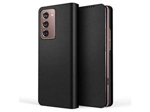 Compatible Samsung Galaxy Z Fold 2 5G 2020 Wallet Case Cover With Card Slot Hybrid Leather Case With Kickstand Anti-Scratch Shockproof Bumper Wallet Case For Samsung Galaxy Z Fold2 5G(Black)