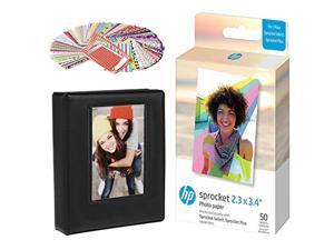 Hp Sprocket 2.3 X 3.4 Premium Zink Sticky Back Photo Paper (50 Sheets) Starter Bundle