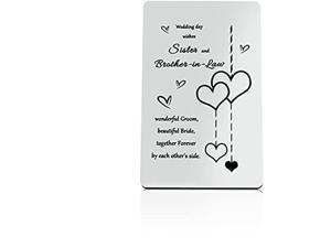 Wedding Gift For Sister And Brother In Law Wedding Engraved Wallet Card Gift Wedding Gift For Groom Bride Engagement Gift For Couples Bridal Shower Gift For Little Sister Big Sister Wedding Jewelry