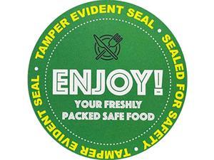 500 Green Circle Tamper-Evident Food Seal Stickers, Labels For Food Containers (2.5 Inches)